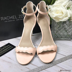 💜$258 RACHEL ZOE Scalloped Pink Leather Stiletto
